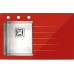 ALVEUS Crystalix 10 kuchyňský dřez nerez/sklo, 860 x 500 mm, červená Crystalix10/ROT