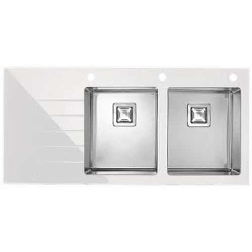 ALVEUS Crystalix 30 kuchyňský dřez, 1160 x 540 mm, pravý, bílá 1070322