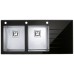 ALVEUS Crystalix 30 kuchyňský dřez, 1160 x 540 mm, levý, černá 1070319