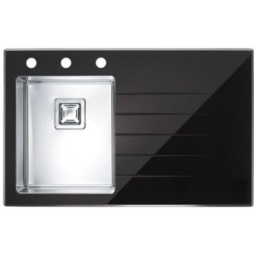 ALVEUS CRYSTALIX 10 kuchyňský dřez, černá/satin, 860 x 540 mm, levý 1099633 ALVEUS CRYSTALIX 10 kuchyňský dřez, černá/satin, 860 x 540 mm, levý 1099633