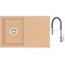ALVEUS Set dřez Cubo 30 terra + baterie Ella chrom