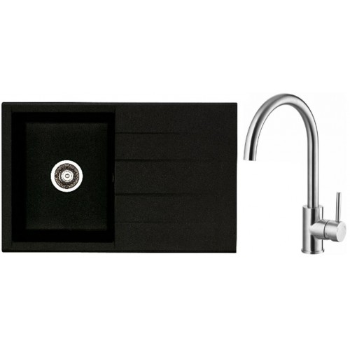 ALVEUS Set dřez Cubo 30 carbon + baterie Elza kartáčovaná nerez ALVEUS Set dřez Cubo 30 carbon + baterie Elza kartáčovaná nerez
