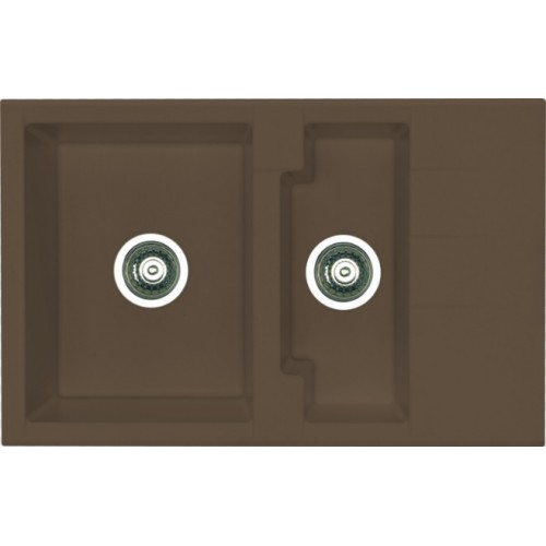 ALVEUS Cubo 40 dřez Algranit, 780 x 500 mm, espresso 1088556