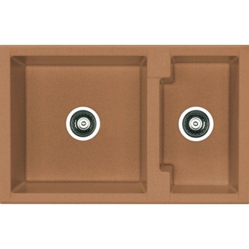 ALVEUS CUBO 50 dřez Algranit, 780 x 500 mm, macchiato