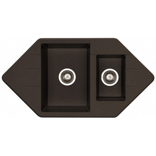 ALVEUS Cubo 80 dřez Algranit, 952 x 500 mm, Espresso Metalic 1088572