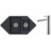 ALVEUS Set dřez Cubo 80 carbon + baterie Zina chrom