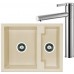 ALVEUS Set dřez Cubo 20 beige + baterie Zina chrom