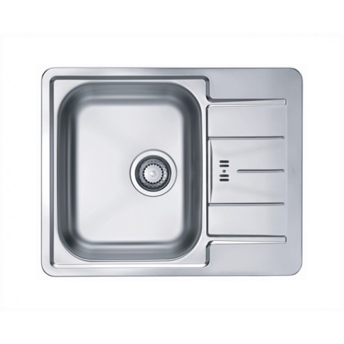 ALVEUS nerezový dřez LINE 60 satin, 1065681, otvor pro baterii (odkapávací plocha v levo)
