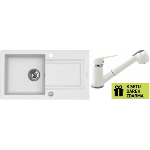 ALVEUS set dřez Falcon 30 white + baterie AM 20 white + dárek ALVEUS set dřez Falcon 30 white + baterie AM 20 white + dárek