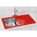 ALVEUS Glassix 10 kuchyňský dřez nerez/sklo, 860 x 500 mm, červená