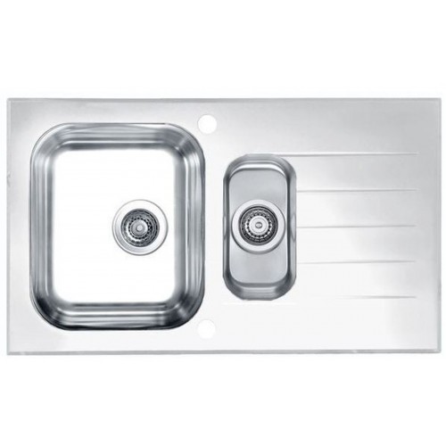 ALVEUS GLASSIX 20 kuchyňský dřez, 860 x 500 mm, satin/sklo, bílá 1100016