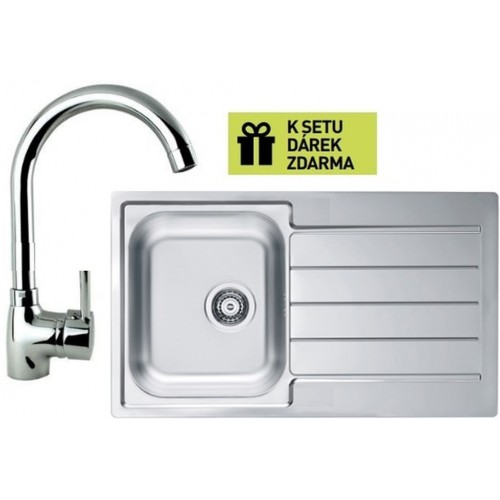 ALVEUS Set dřez Line 20 nerez + baterie Betty chrom + dárek