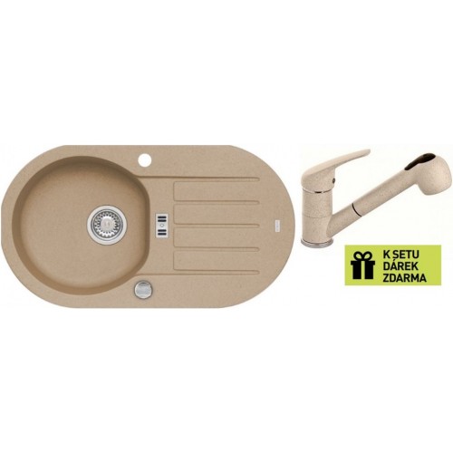 ALVEUS set dřez Niagara 40 beige + baterie AM 20 beige +dárek ALVEUS set dřez Niagara 40 beige + baterie AM 20 beige +dárek