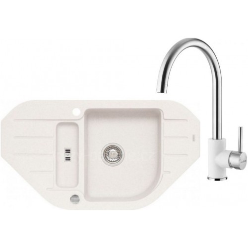 ALVEUS Set dřez Niagara 60 pearl + baterie Elza pearl