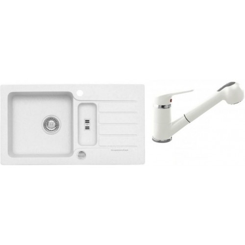 ALVEUS Set NIAGARA 70 dřez 780x435 mm + baterie AM 20, bílá
