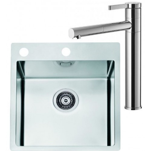 ALVEUS Set dřez Pure 30 nerez + baterie Zina chrom