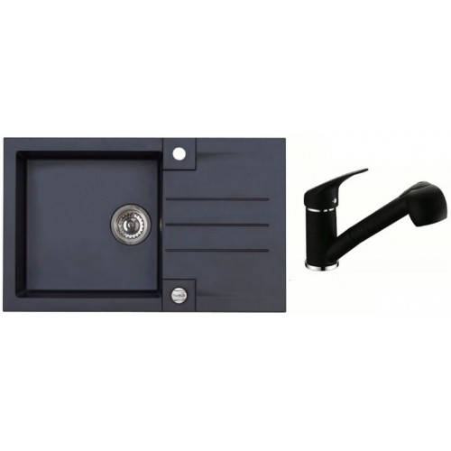 ALVEUS set dřez Rock 130 black + baterie Bora Bora black ALVEUS set dřez Rock 130 black + baterie Bora Bora black