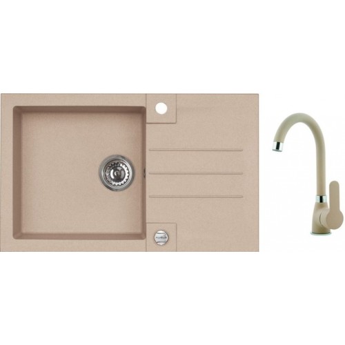 ALVEUS set dřez Rock 130 + baterie Jessica, beige