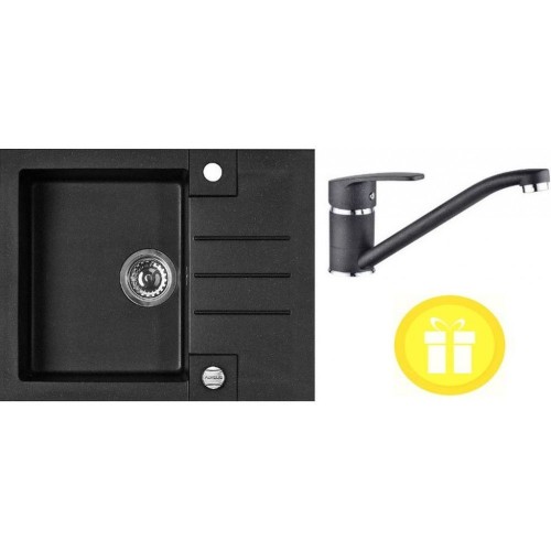 ALVEUS set dřez Rock 30 + baterie Nina v černé + dárek ALVEUS set dřez Rock 30 + baterie Nina v černé + dárek