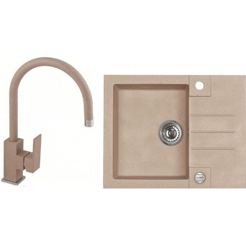ALVEUS set dřez Rock 30 beige + baterie Lucy beige ALVEUS set dřez Rock 30 beige + baterie Lucy beige