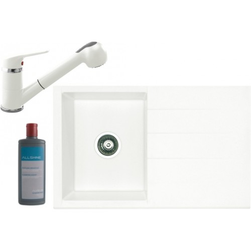 ALVEUS set dřez Cubo 30 + baterie AM 20, arctic + čistič ALVEUS set dřez Cubo 30 + baterie AM 20, arctic + čistič