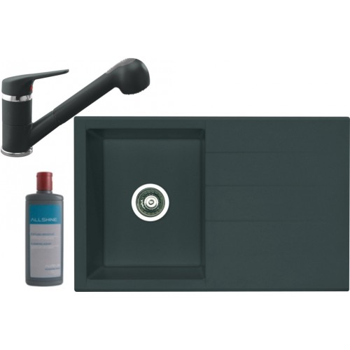 ALVEUS set dřez Cubo 30 + baterie AM 20, carbon + čistič ALVEUS set dřez Cubo 30 + baterie AM 20, carbon + čistič