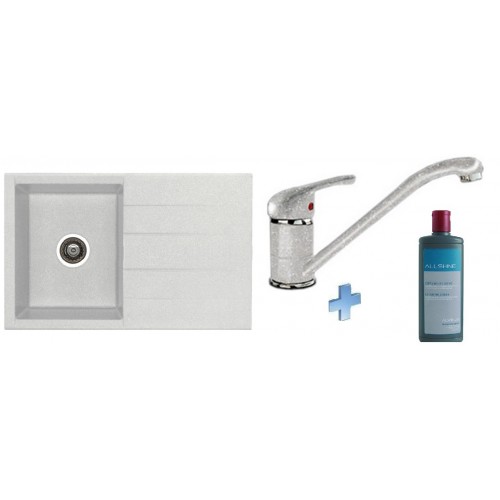 ALVEUS set dřez Cubo 30 arctic + baterie AM 30 arctic + čistič ALVEUS set dřez Cubo 30 arctic + baterie AM 30 arctic + čistič