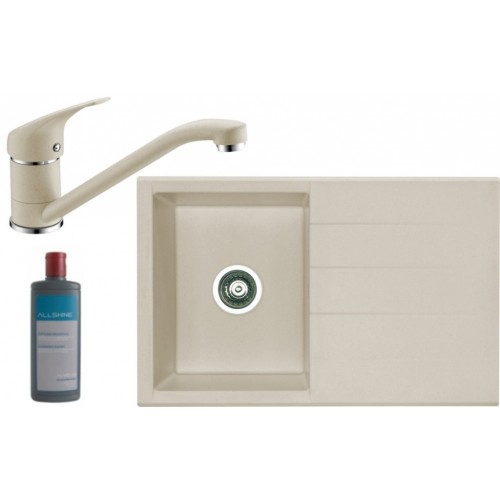 ALVEUS set dřez Cubo 30 beige + baterie AM 30 beige + čistič ALVEUS set dřez Cubo 30 beige + baterie AM 30 beige + čistič