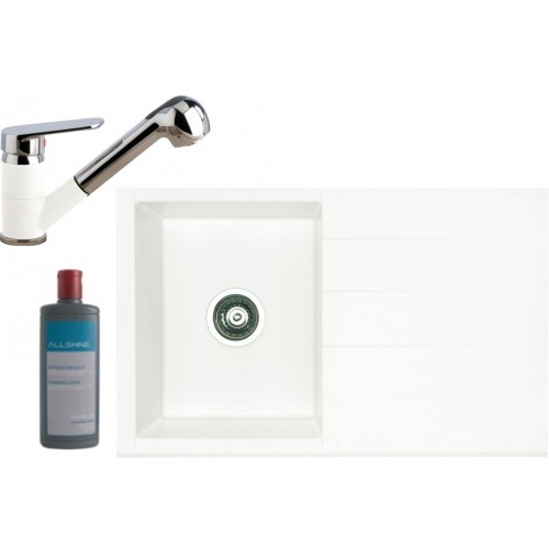 ALVEUS set dřez Cubo 30 + baterie AM 40, arctic + čistič