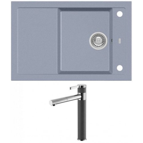 ALVEUS Set dřez Formic 30 steel + baterie Zina steel