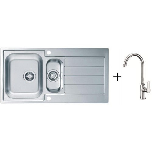 ALVEUS set dřez Line 10 nerez + baterie Slim, SAT