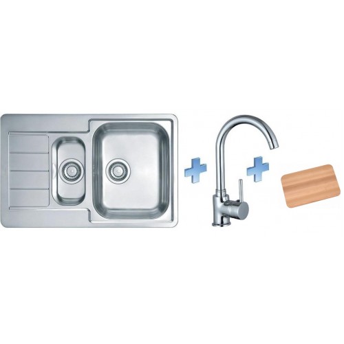 ALVEUS set dřez Line 70 nerez + baterie Tessa + krájecí deska