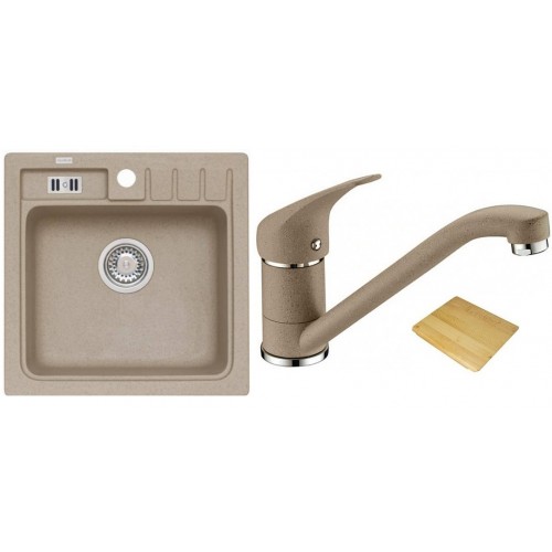 ALVEUS set dřez Niagara 20 granitový + krájecí deska + baterie Rapa Nui beige ALVEUS set dřez Niagara 20 granitový + krájecí deska + baterie Rapa Nui beige