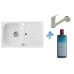ALVEUS set dřez Record 30 white + čistič + baterie Bora Bora white