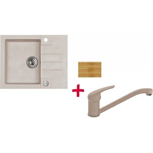 ALVEUS set dřez Rock 30 + krájecí deska + baterie Rapa Nui, terra ALVEUS set dřez Rock 30 + krájecí deska + baterie Rapa Nui, terra