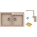 ALVEUS set dřez Rock 90 beige + baterie Eureka (Janet) beige + krájecí deska