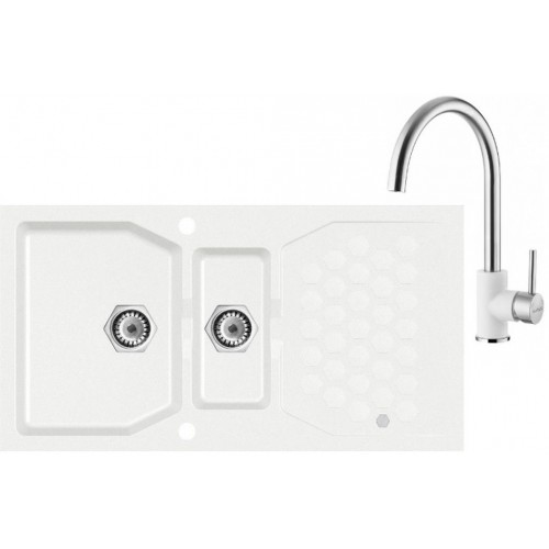 ALVEUS Set dřez Sensual 70 pearl + baterie Elza pearl ALVEUS Set dřez Sensual 70 pearl + baterie Elza pearl