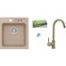ALVEUS set dřez Victoria 20 beige + baterie Layla beige + sada nožů
