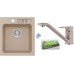 ALVEUS set dřez Victoria 20 beige + baterie Prosper beige + sada nožů