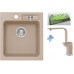 ALVEUS set dřez Victoria 20 beige + baterie Eureka (Janet) beige + sada nožů