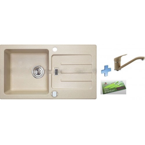 ALVEUS set dřez Victoria 30 beige + baterie Rapa Nui beige + sada nožů ALVEUS set dřez Victoria 30 beige + baterie Rapa Nui beige + sada nožů