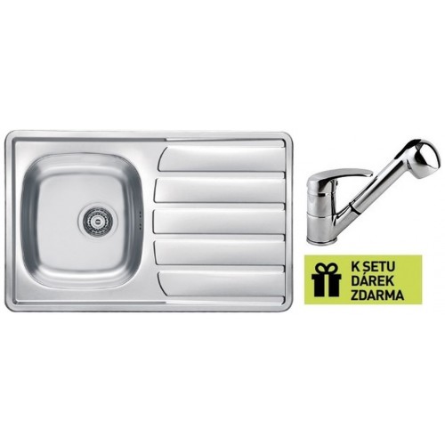 ALVEUS set dřez Zoom 20 satin + baterie Mura Nová + dárek