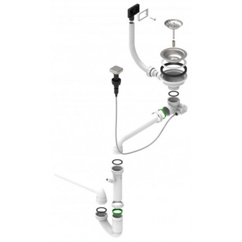 ALVEUS Jednoduchý sifon 1XQM 114-PP, POP-UP ovládání 1127251