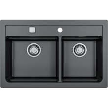ALVEUS ATROX 50 kuchyňský dřez granitový, 790 x 500 mm, black 1132002