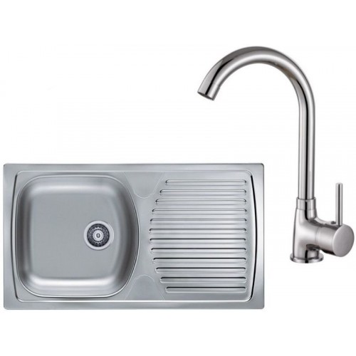 ALVEUS Set BASIC 170 dřez nerezový 780x435 mm + baterie KARINA chrom