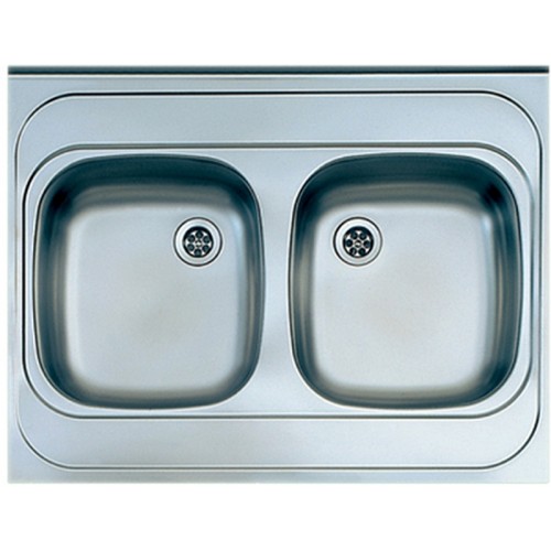 ALVEUS CLASSIC 40 satin celoplošný dřez, 80x60 cm, 1054358, OTVOR PRO BATERII VIZ. FOTO
