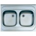 ALVEUS CLASSIC 40 satin celoplošný dřez, 80x60 cm, 1054358, OTVOR PRO BATERII VIZ. FOTO