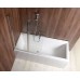 AQUALINE WILA vanová zástěna 90x140cm skládací, chrom, čiré sklo AQ5742