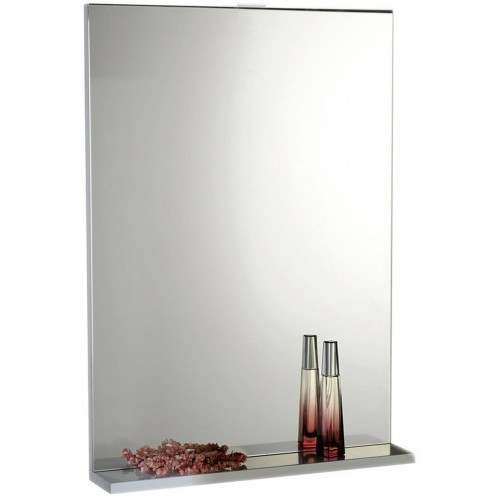 AQUALINE BETA zrcadlo s poličkou 50x70cm, bílá 57396