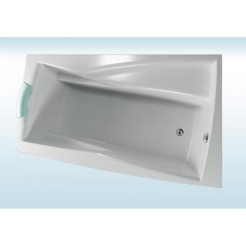 TEIKO Vana Ara P rohová 160x105 cm, akrylátová, bílá, pravá V110160R04T06001